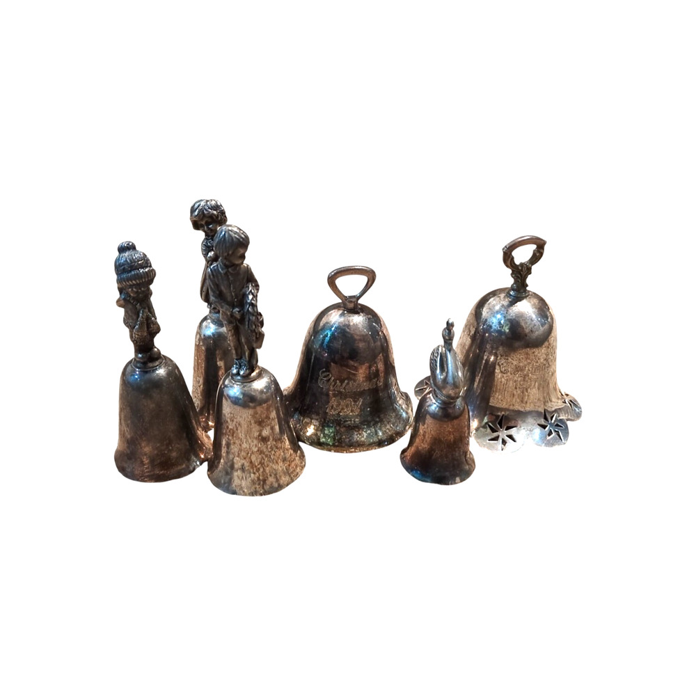 Vintage Towle Reed & Barton Silver Plated Bell Shaped Christmas 80s 90s Lot